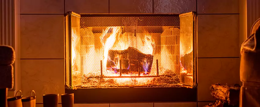Mendota Hearth Landscape Fireplace Installation in Beverly, Massachusetts