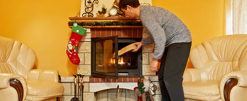 Rusted Metal Fireplace Restoration in Beverly, Massachusetts