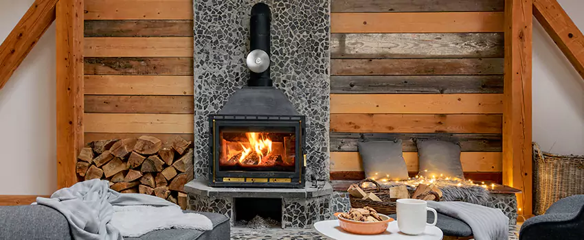 Thelin Hearth Products Direct Vent Gas Stove Fireplace Inspection in Beverly, Massachusetts